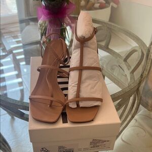 SCHUTZ Beige Strappy Sandals